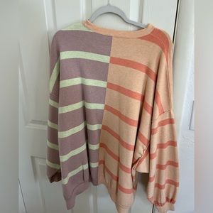 Free people striped sweatshirt